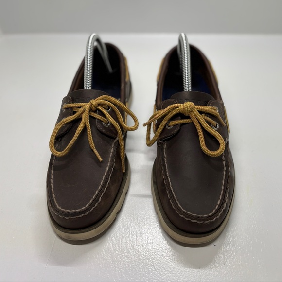 Sperry Top-Sider Boat Shoes Men’s 7.5 Wide Brown Leather - Picture 3 of 11